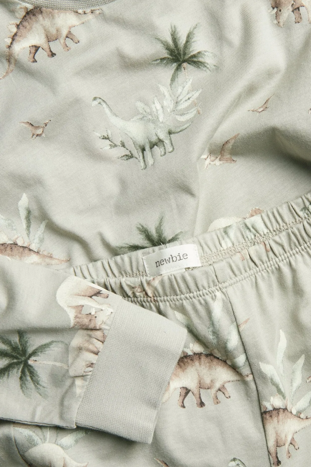 Dinosauruskuvioinen pyjama | Vaaleanvihreä | Lapset | Newbie