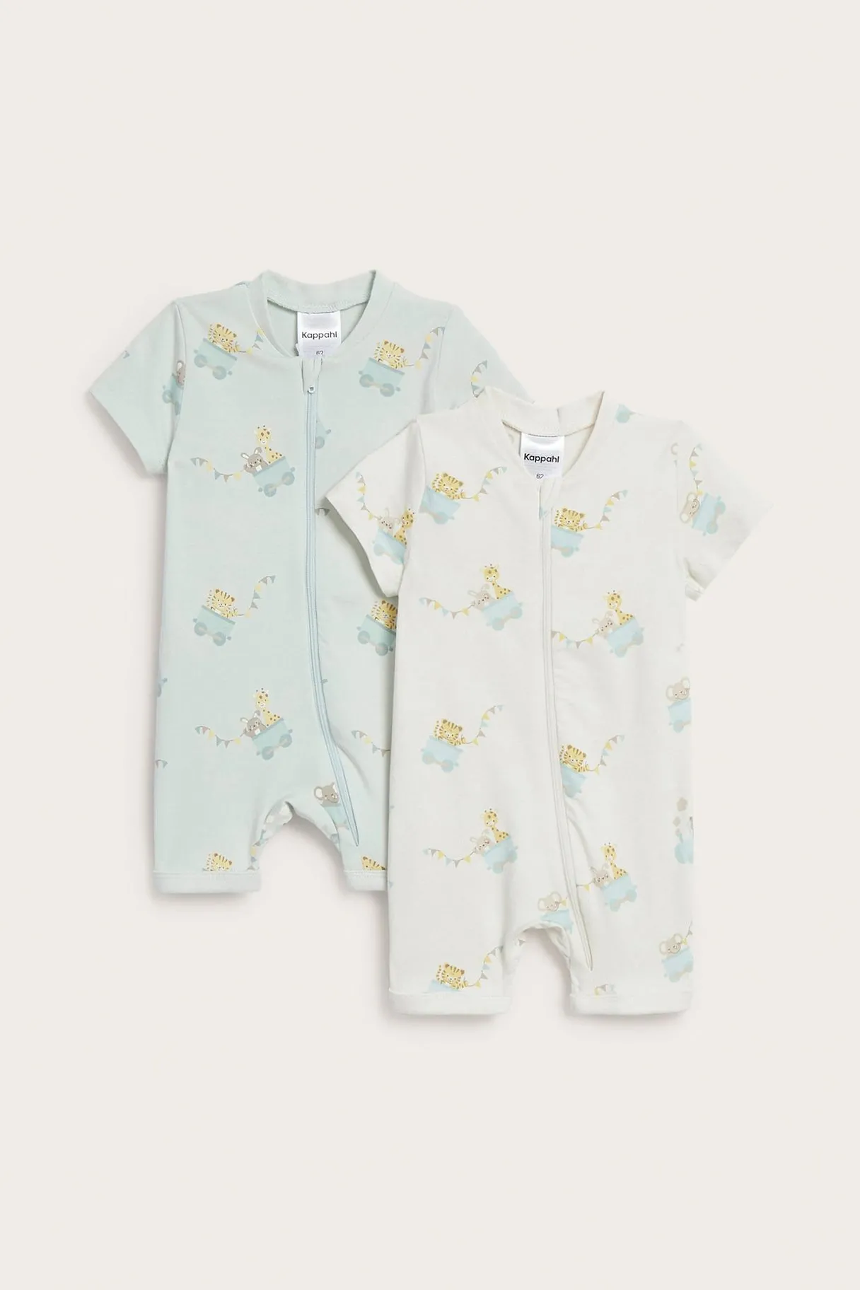 Eläinkuvioiset pyjamat 2 kpl:n pakkaus | Luonnonvalkoinen | Vauvat | Kappahl
