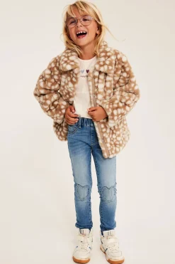 Eläinteemainen tekoturkistakki | Beige | Lapset | Kappahl