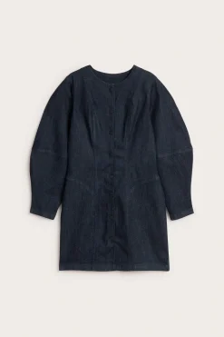 Farkkumekko, jossa on reilut hihat | Tumma denim | Naiset | Kappahl