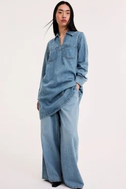 Farkkumekko taskuilla | Denim | Naiset | Kappahl