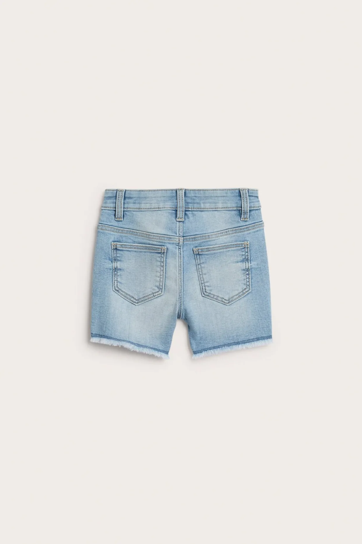 Farkkushortsit brodeerauksella | Vaalea denim | Lapset | Kappahl