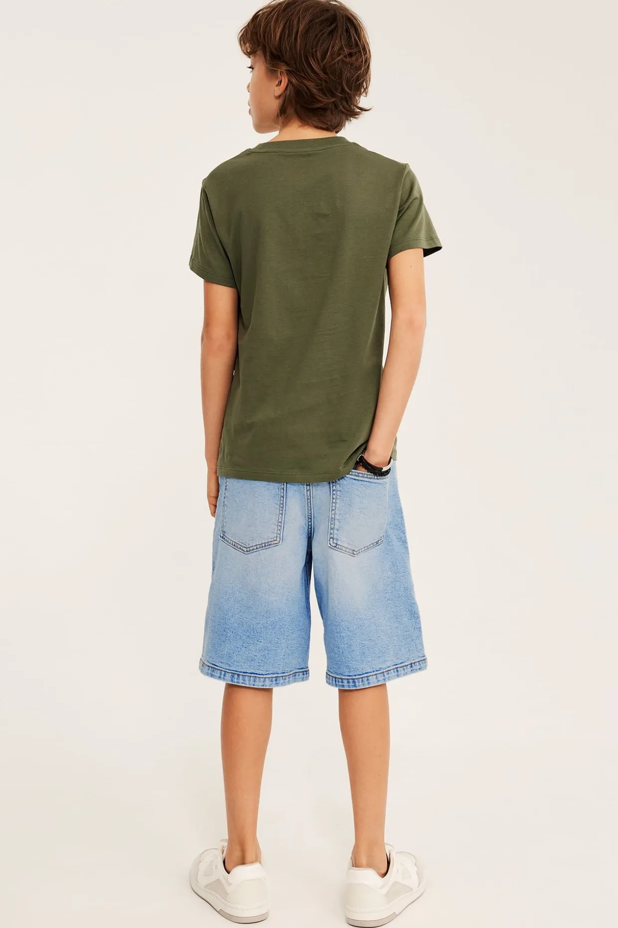 Farkkushortsit, joissa on pidemmät lahkeet | Vaalea denim | Lapset | Kappahl