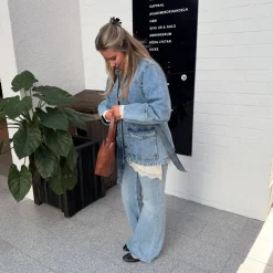 Farkkutakki vyöllä | Denim | Naiset | Kappahl