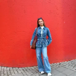 Farkkutakki vyöllä | Denim | Naiset | Kappahl