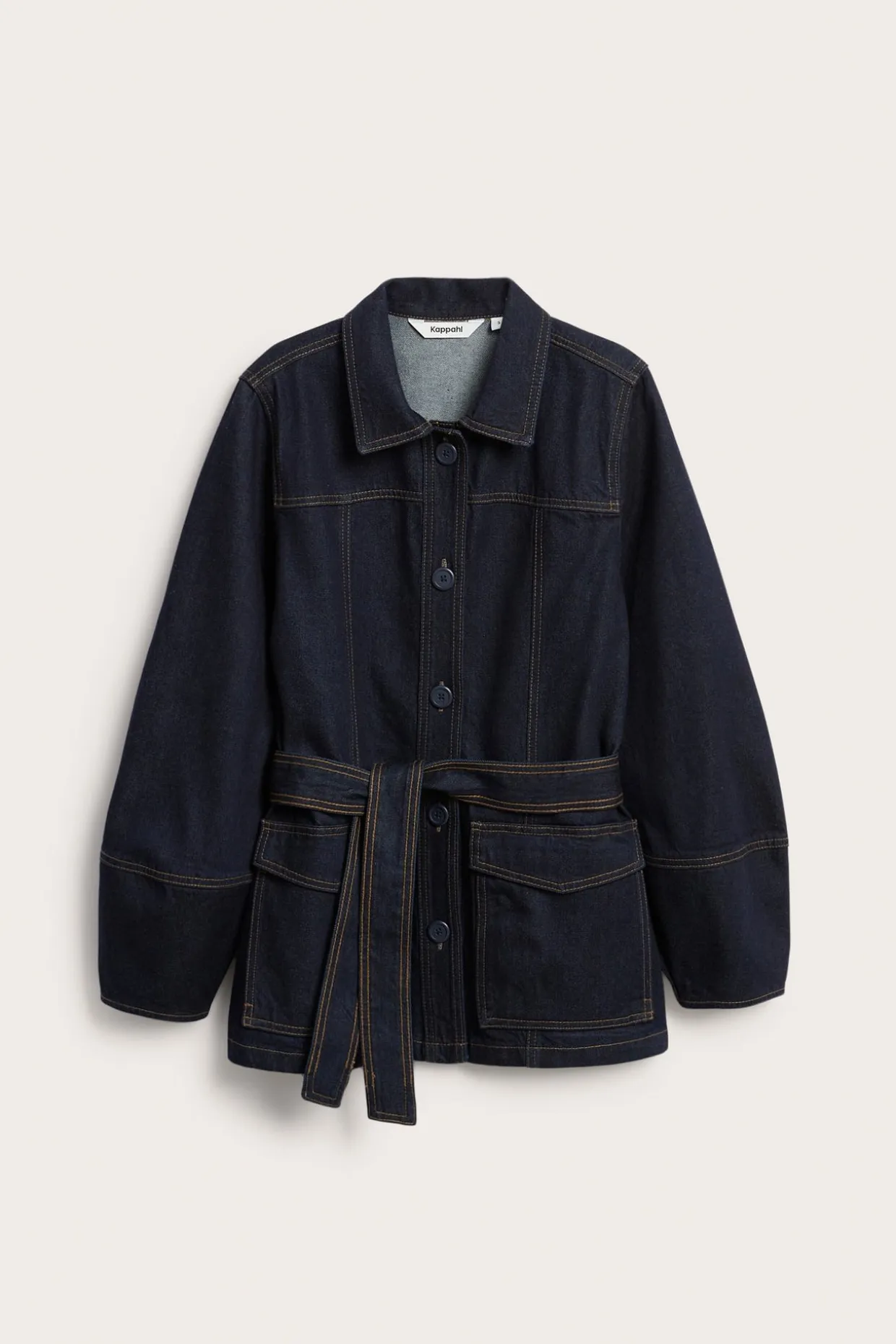 Farkkutakki vyöllä | Tumma denim | Naiset | Kappahl