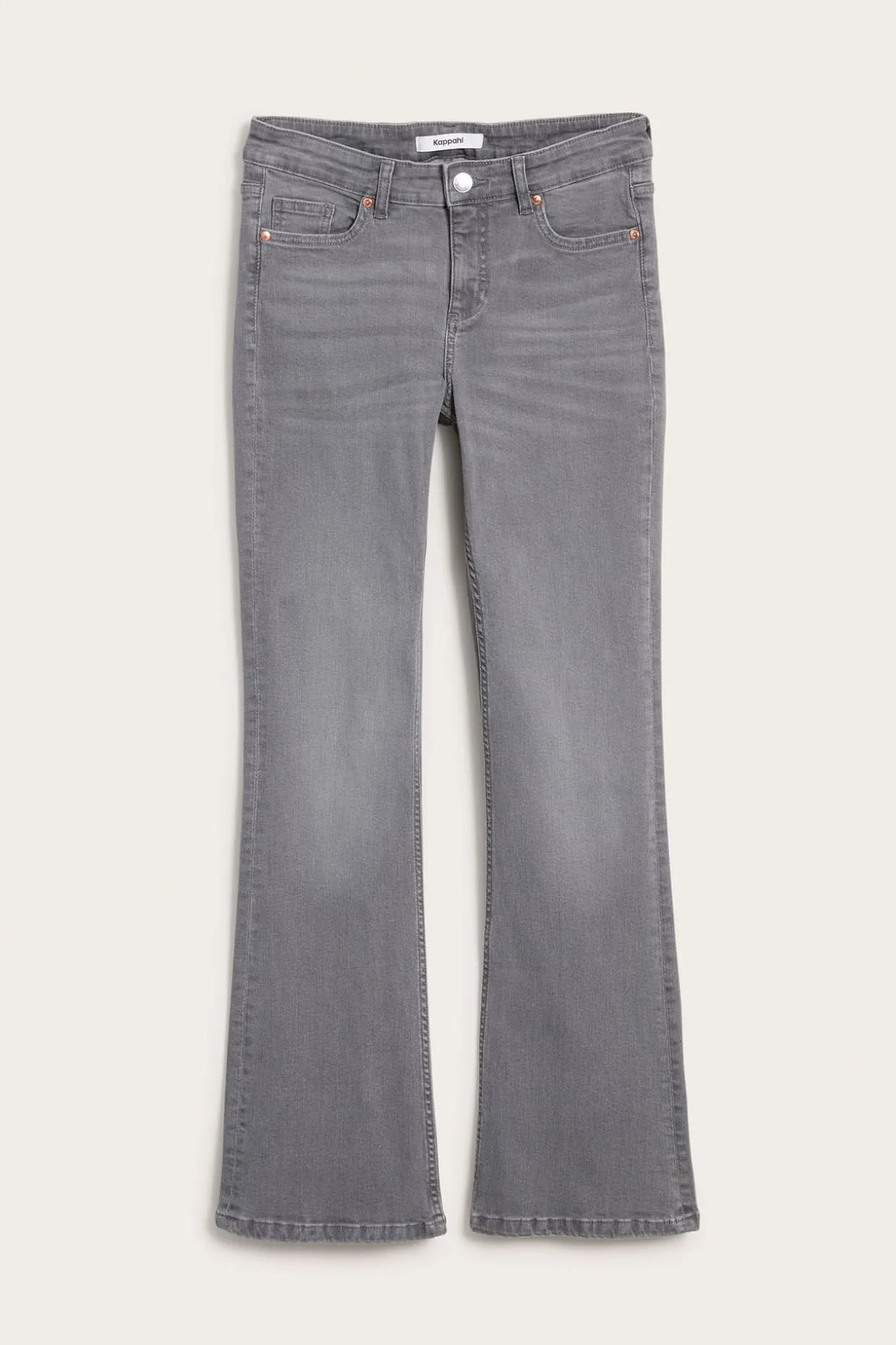 Flare jeans low waist | Hopeanharmaa | Naiset | Kappahl