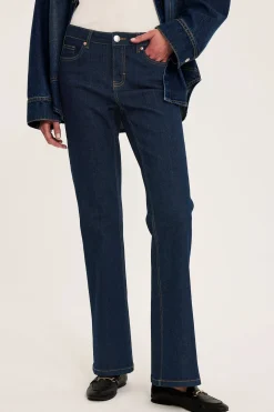 Flare jeans low waist | Tumma denim | Naiset | Kappahl