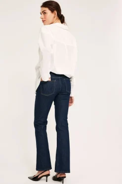 Flare jeans low waist | Tumma denim | Naiset | Kappahl