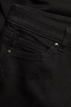 Flare jeans regular waist | Musta denim | Naiset | Kappahl