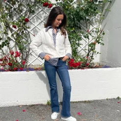 Flare jeans regular waist | Tumma denim | Naiset | Kappahl