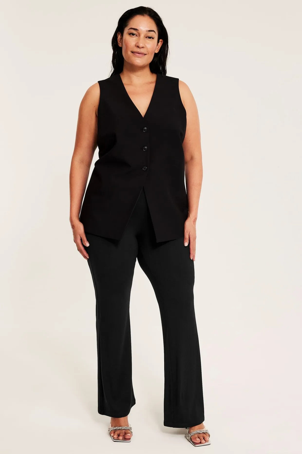 Flare leggings | Musta | Naiset | Kappahl