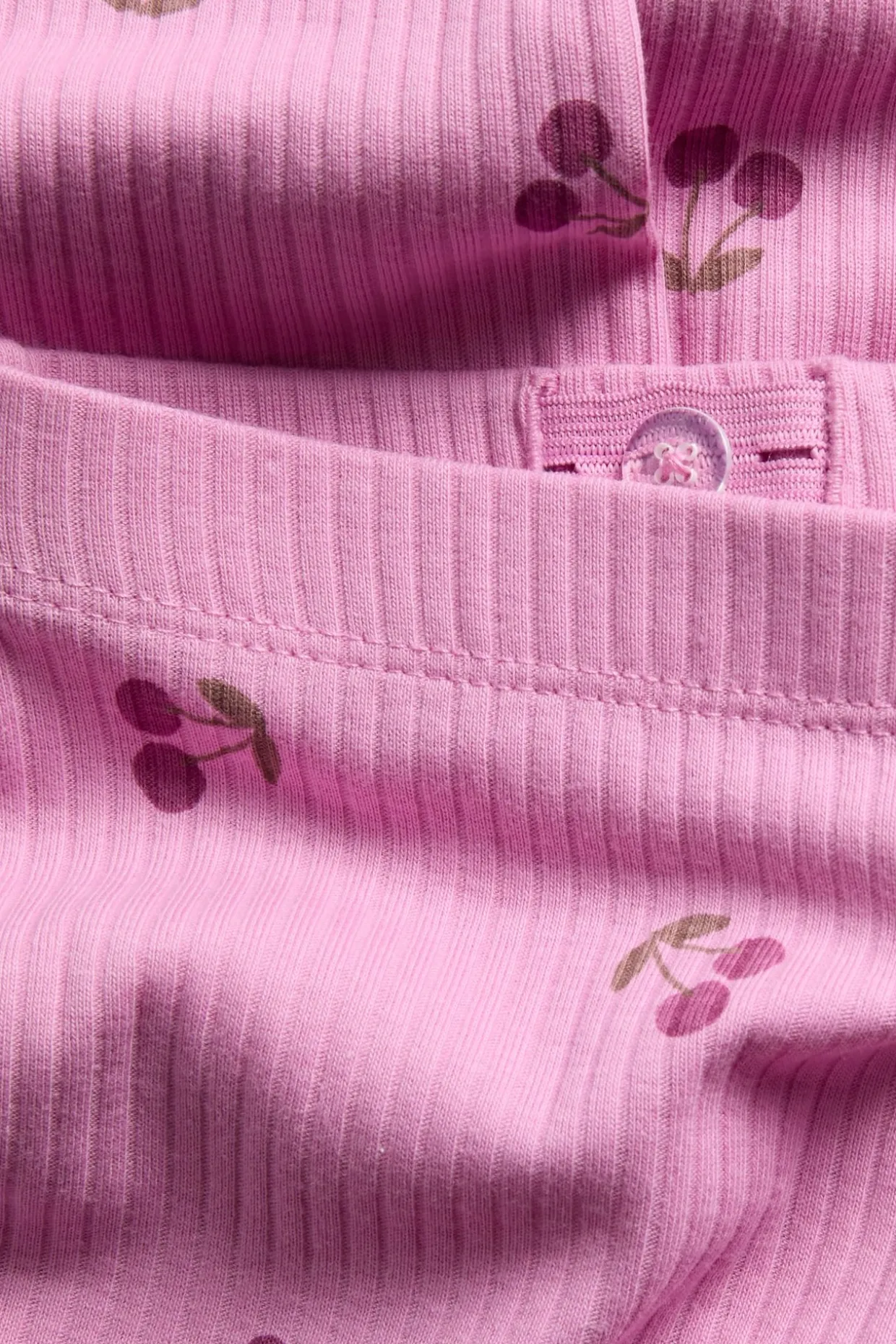 Flare-malliset puuvillatrikooleggingsit, joissa on kirsikkakuvio | Pinkki | Lapset | Kappahl