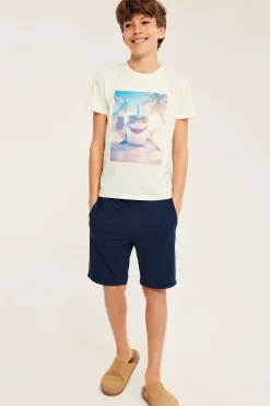 Haikuvioinen lyhythihainen pyjama | Luonnonvalkoinen | Lapset | Kappahl