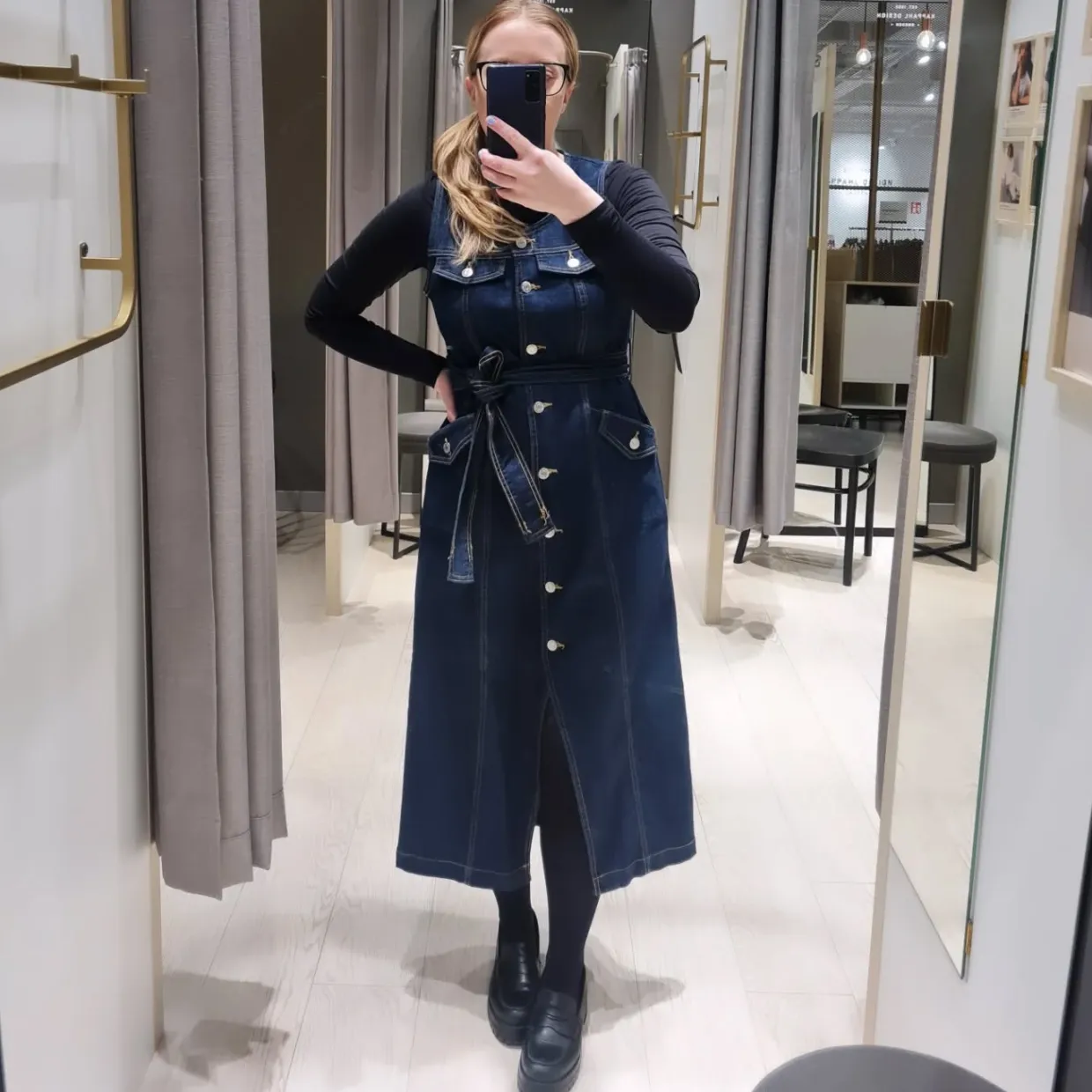 Hihaton farkkumekko | Tumma denim | Naiset | Kappahl