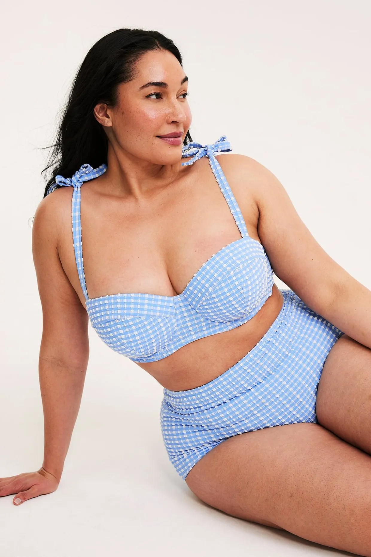 Hipstermallinen ruudullinen bikinialaosa | Sininen | Naiset | Kappahl