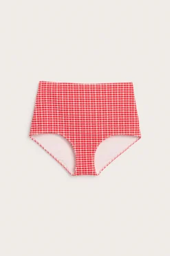 Hipstermallinen ruudullinen bikinialaosa | Punainen | Naiset | Kappahl