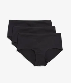 Hipster 3-pack puuvillaa | Musta | Naiset | Kappahl