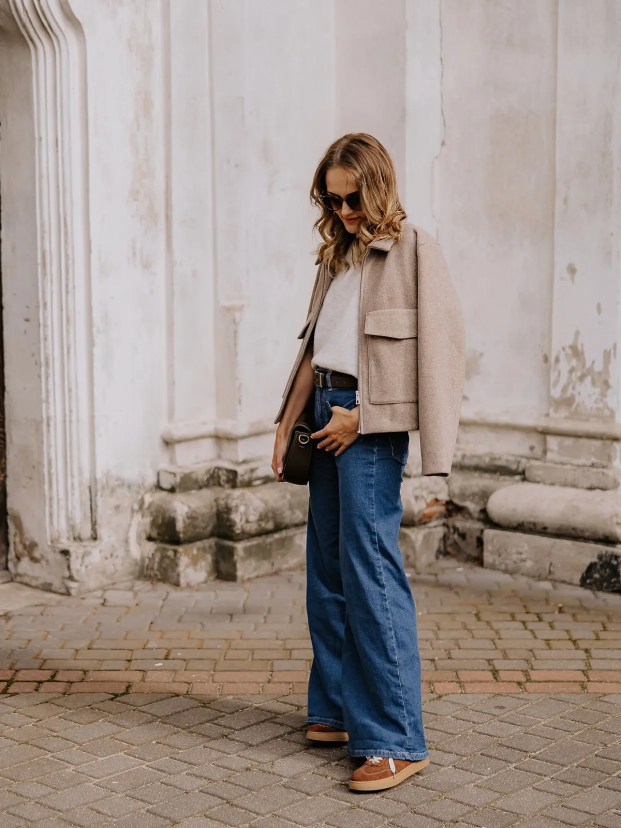 Huopatakki | Meleerattu beige | Naiset | Kappahl