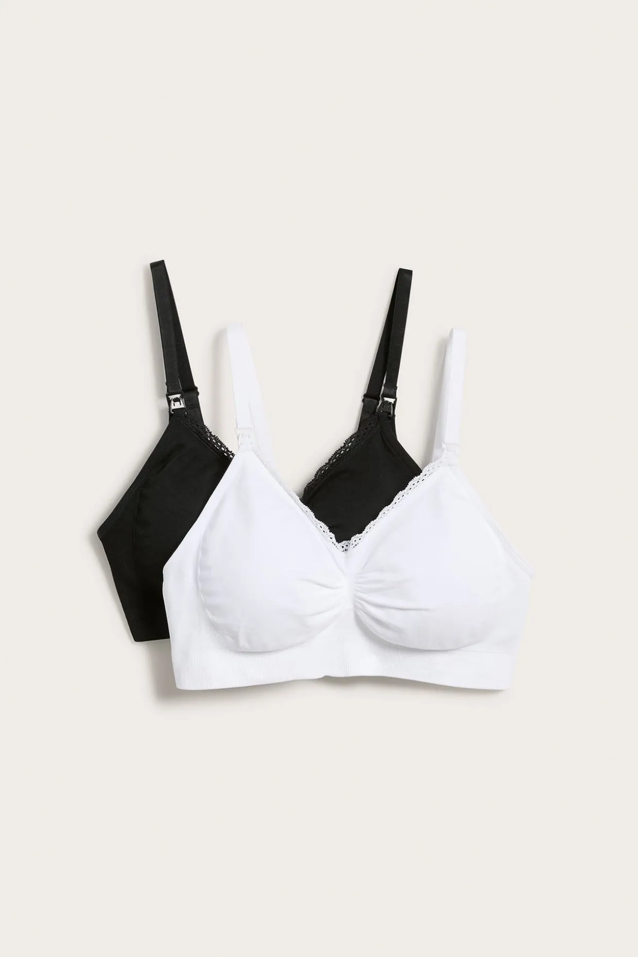 Äitiysrintaliivi 2-pack | Valkoinen | Naiset | Kappahl