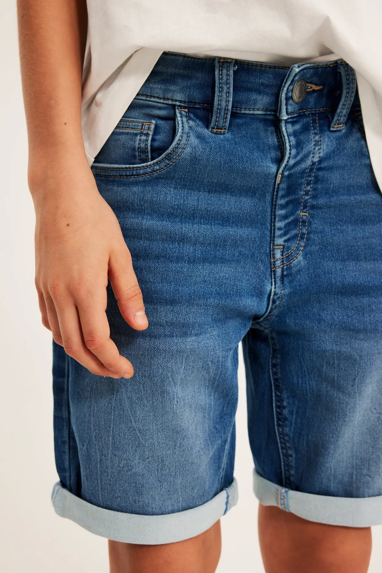 Joustavat farkkushortsit collegedenimistä | Vaalea denim | Lapset | Kappahl