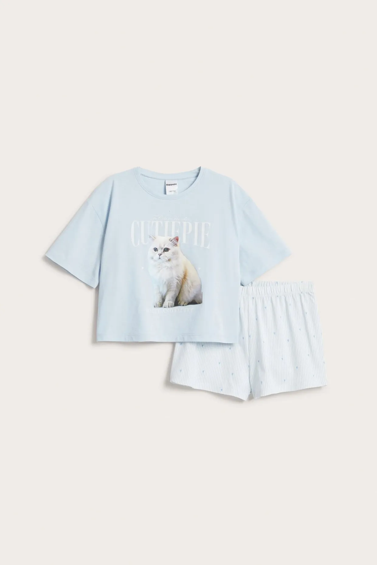 Kaksiosainen puuvillapyjama | Sininen | Lapset | Kappahl