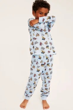 Kaksiosainen pyjama, jossa on Ryhmä Hau -kuvio | Vaaleansininen | Lapset | Kappahl