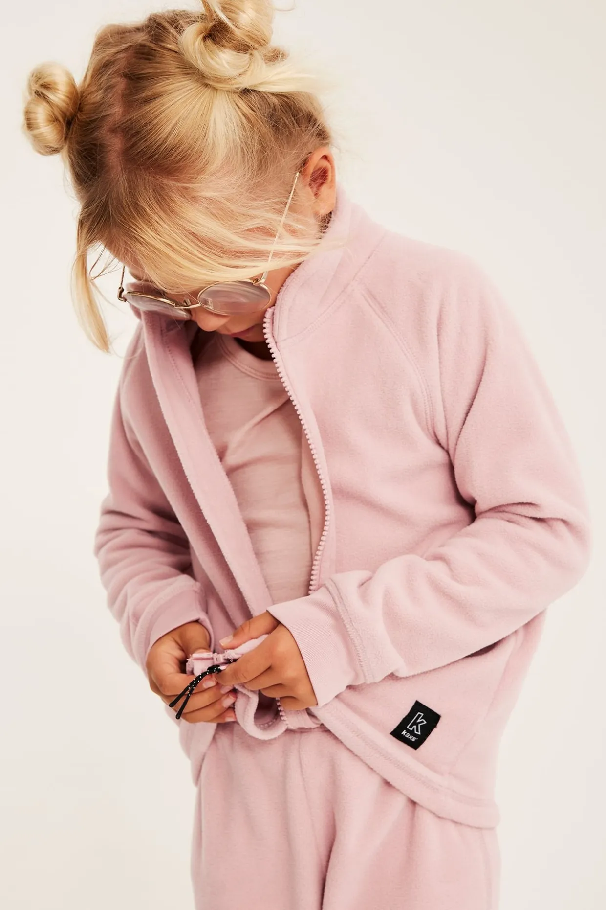 Kaxs-malliston fleecetakki, jossa zip-in/zip-off | Pinkki | Lapset | Kappahl