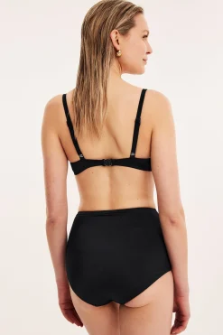 Kietaisumallinen bikiniyläosa | Musta | Naiset | Kappahl