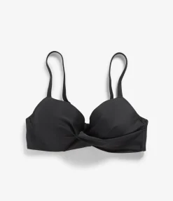 Kietaisumallinen bikiniyläosa | Musta | Naiset | Kappahl