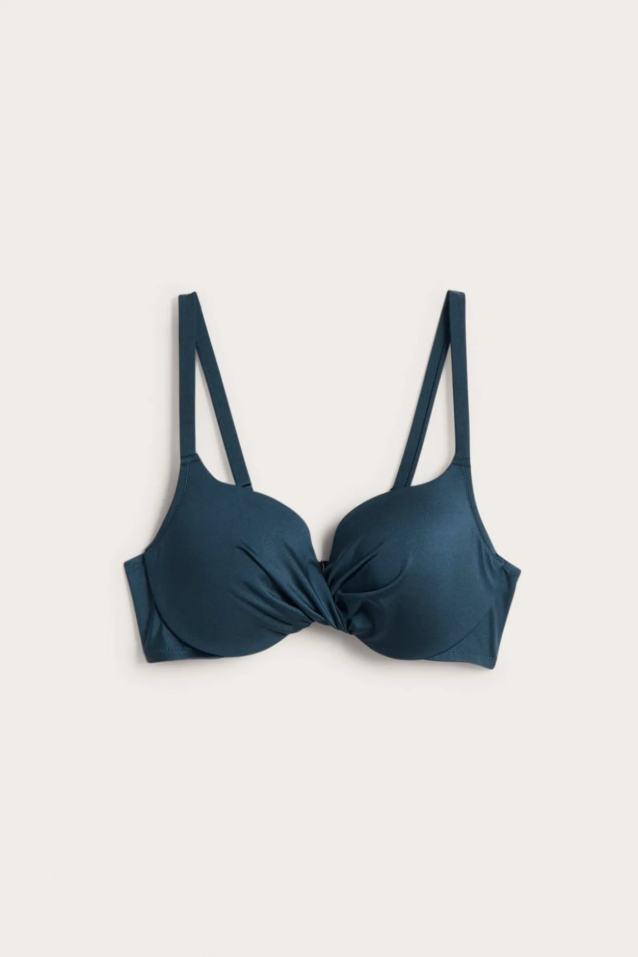 Kietaisumallinen bikiniyläosa | Tummansininen | Naiset | Kappahl