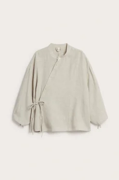 Kietaisumallinen pellavapaita | Beige | Naiset | Kappahl
