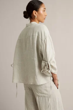Kietaisumallinen pellavapaita | Beige | Naiset | Kappahl