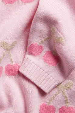 Kirsikkakuvioinen neulepusero | Pinkki | Lapset | Kappahl