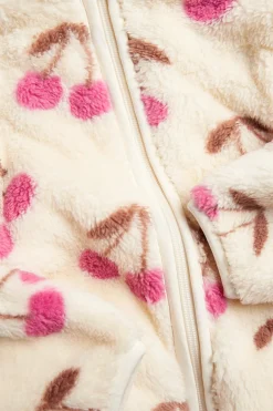 Kirsikkakuvioinen nukkatakki | Vaaleanbeige | Lapset | Kappahl