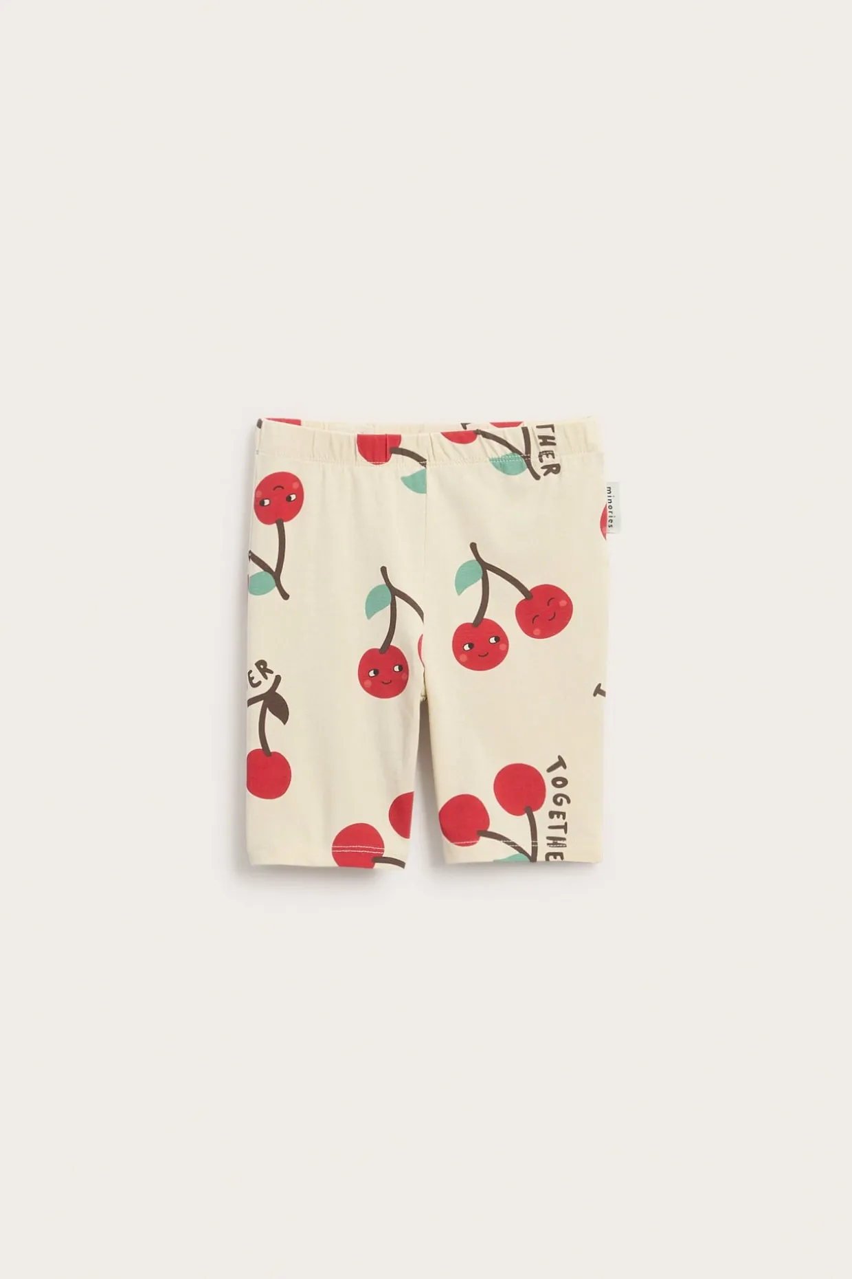 Kirsikkakuvioiset trikooshortsit | Beige | Lapset | Kappahl