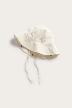 Käännettävä aurinkohattu kirsikkakuvioinnilla | Beige | Lapset | Kappahl