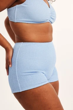 Korkeavyötäröiset bikinishortsit | Vaaleansininen | Naiset | Kappahl