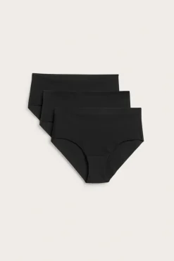 3 kpl:n pakkaus mikromateriaalia olevia hipstereitä | Musta | Naiset | Kappahl