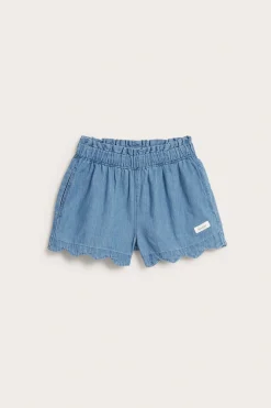 Kudottua farkkukangasta olevat shortsit | Vaalea denim | Lapset | Newbie