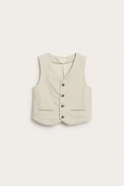 Kudottu liivi, jossa on taskut | Beige | Lapset | Newbie