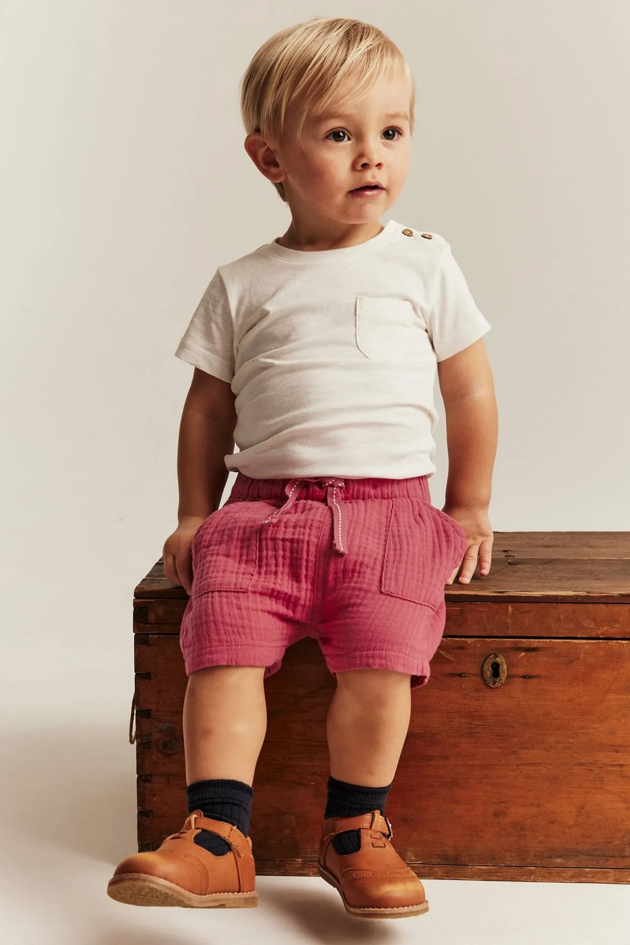 Kudotut shortsit | Punainen | Vauvat | Newbie