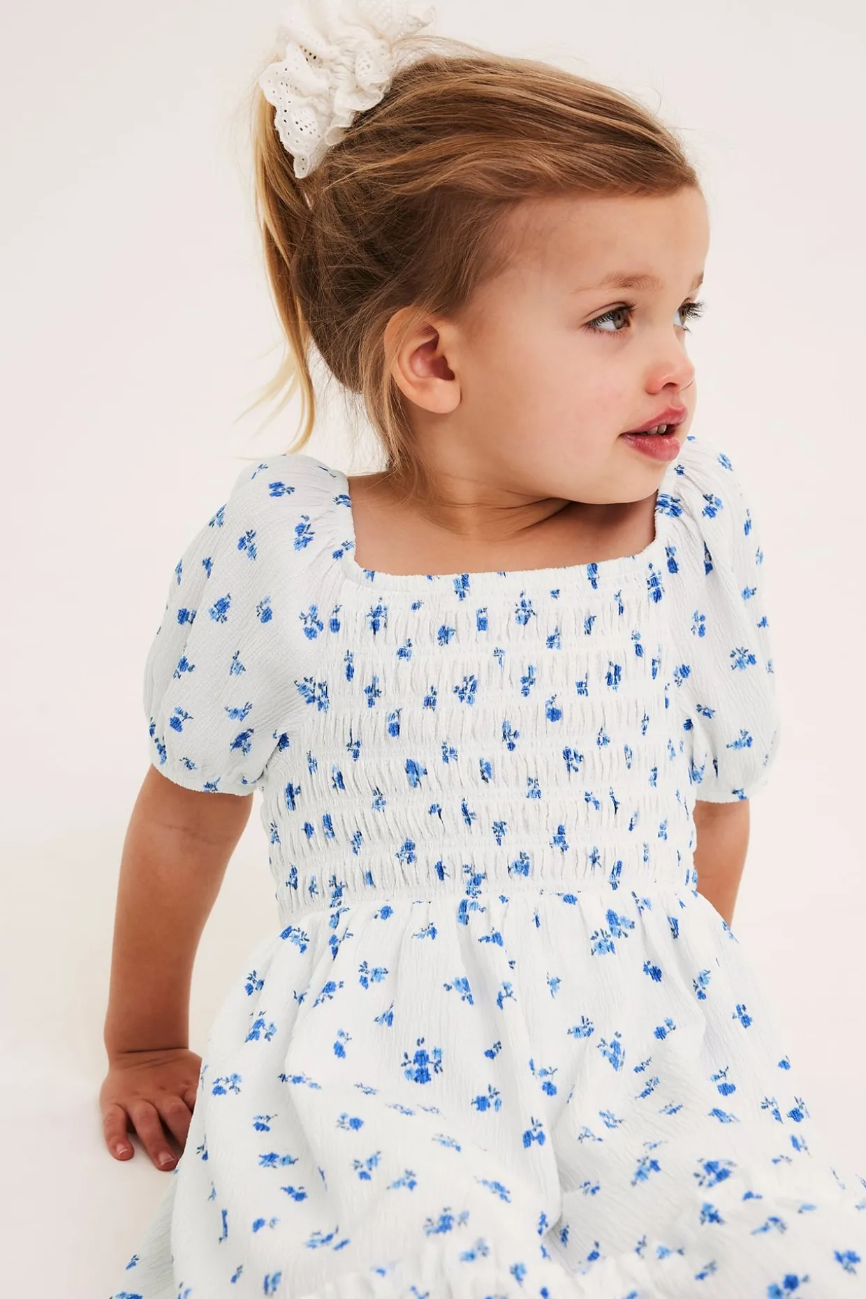 Kukallinen jerseymekko | Luonnonvalkoinen | Lapset | Kappahl
