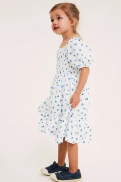 Kukallinen jerseymekko | Luonnonvalkoinen | Lapset | Kappahl