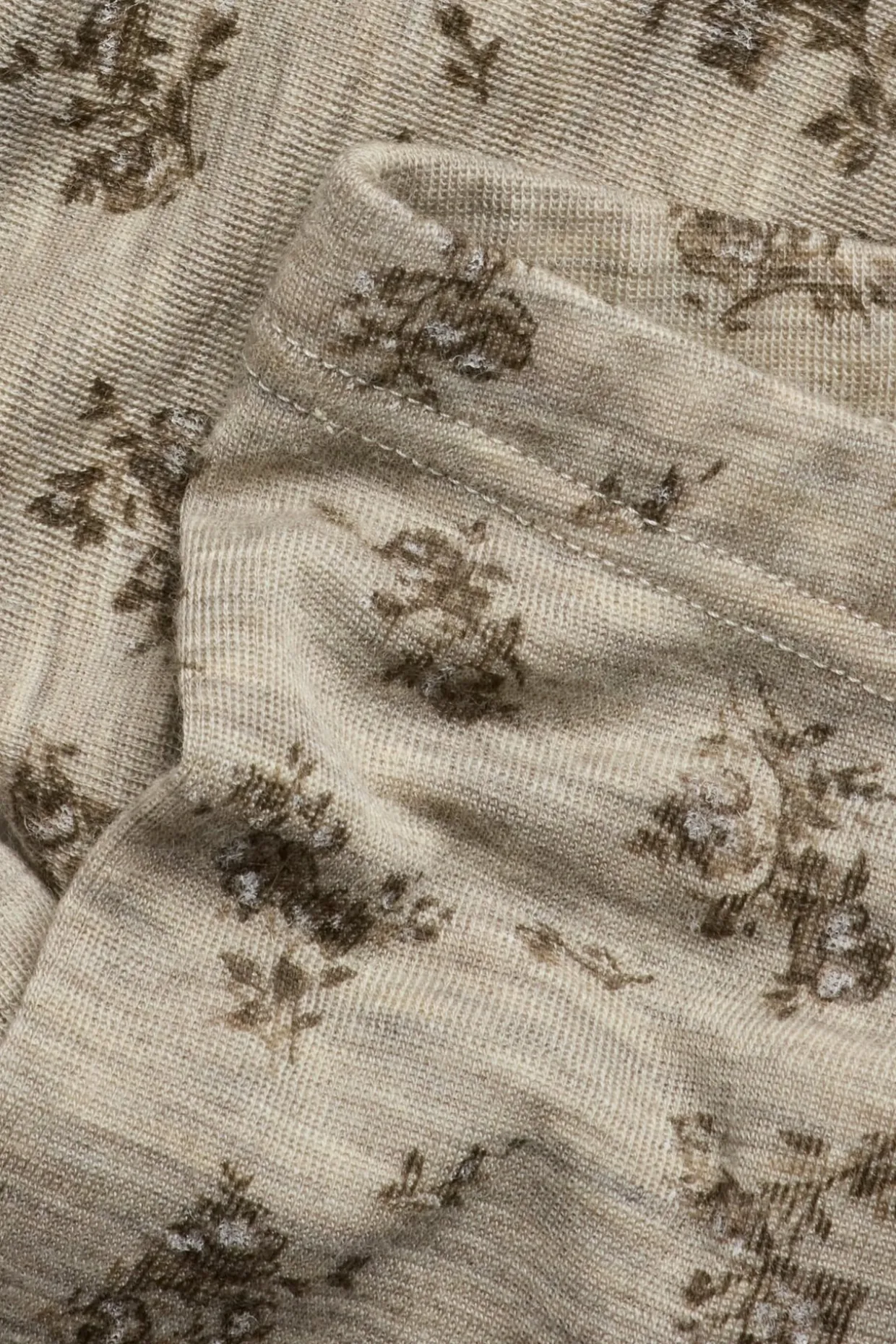Kukalliset merinovillaleggingsit | Meleerattu beige | Vauvat | Newbie
