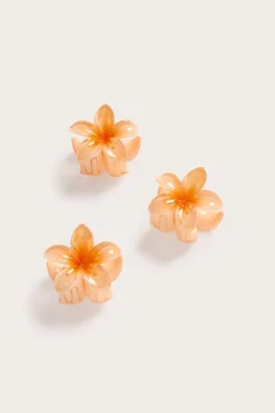 Kukanmuotoiset hiusklipsit, 3-pack | Koralli | Naiset | Kappahl