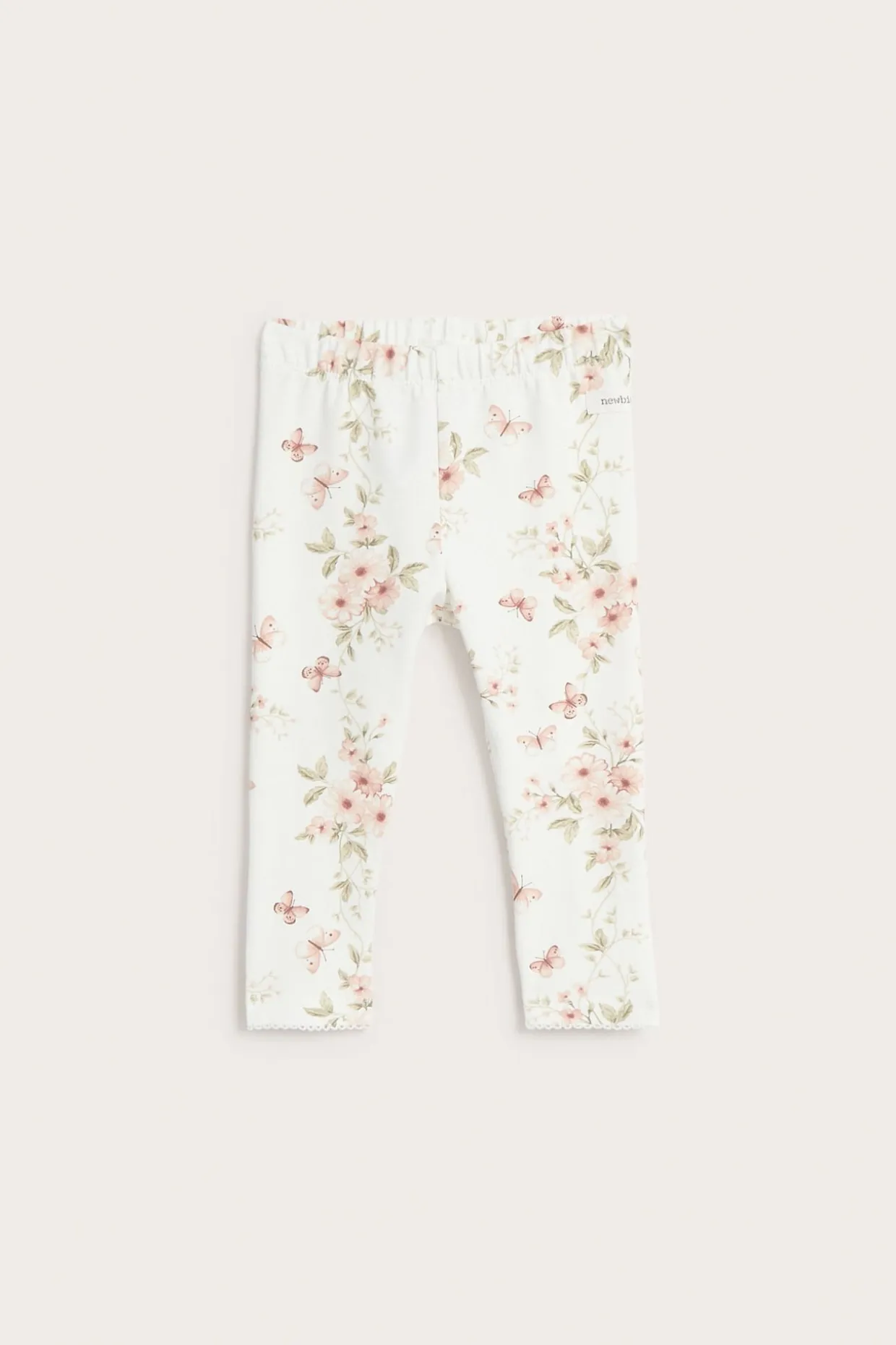 Kukka- ja perhoskuvioiset leggingsit | Luonnonvalkoinen | Vauvat | Newbie