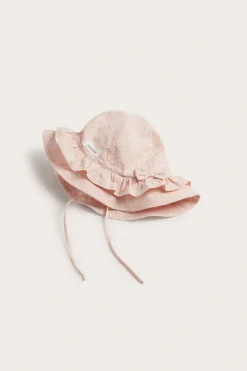 Kukkakuvioinen aurinkohattu, jossa rusettisomiste | Vaaleanpunainen | Vauvat | Newbie
