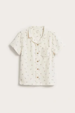 Kukkakuvioinen lyhythihainen paita | Beige | Lapset | Newbie