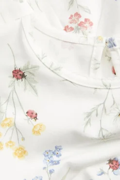 Kukkakuvioinen peplum-paita | Luonnonvalkoinen | Lapset | Newbie